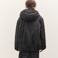 Anggae Hooded Button Puffer, Black