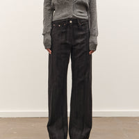 Anggae Jacquard Wide Pants, Navy