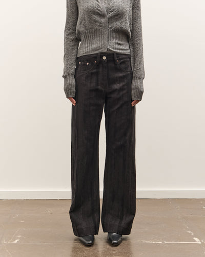 Anggae Jacquard Wide Pants, Navy