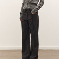 Anggae Jacquard Wide Pants, Navy