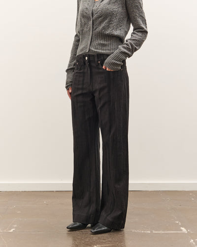 Anggae Jacquard Wide Pants, Navy