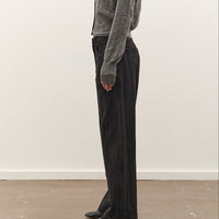 Anggae Jacquard Wide Pants, Navy