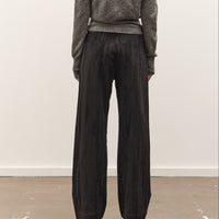 Anggae Jacquard Wide Pants, Navy