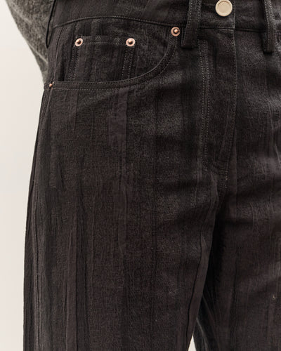 Anggae Jacquard Wide Pants, Navy