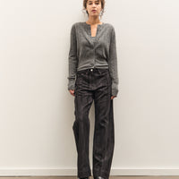 Anggae Jacquard Wide Pants, Navy
