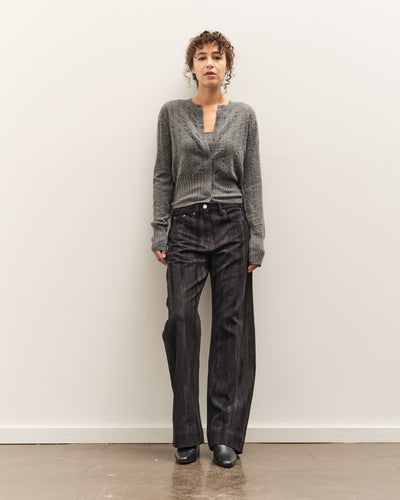 Anggae Jacquard Wide Pants, Navy
