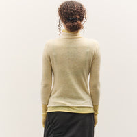 Anggae Layered Two-Tone Turtleneck, Lemon