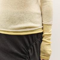 Anggae Layered Two-Tone Turtleneck, Lemon