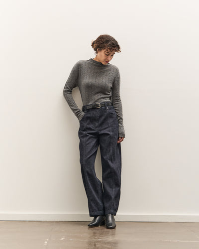 Anggae Nep Wide Denim, Navy