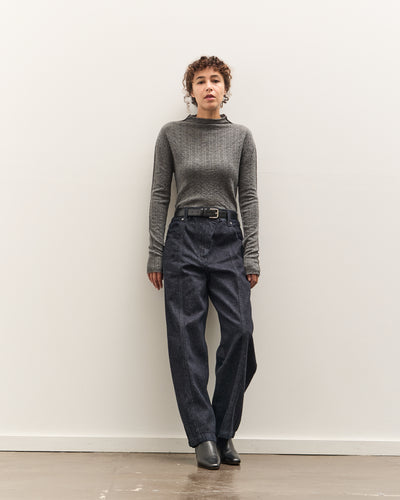 Anggae Nep Wide Denim, Navy