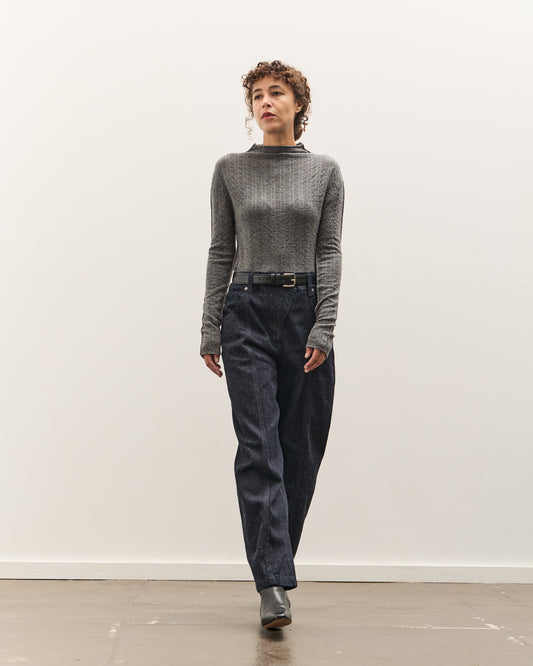 Anggae Nep Wide Denim, Navy
