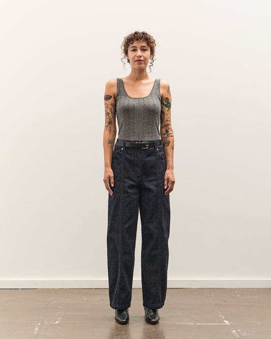 Anggae Smocked Knit Tank, Grey