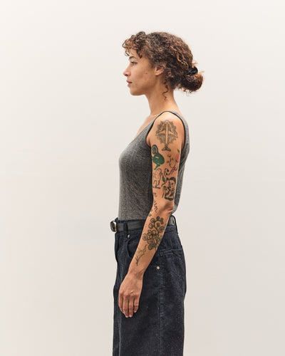 Anggae Smocked Knit Tank, Grey