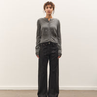 Anggae Smocked Knit Cardigan, Grey