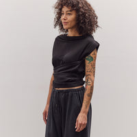 Triangle Wrap Shirt, Black