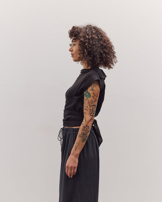 Triangle Wrap Shirt, Black