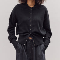 Snap Cardigan, Black