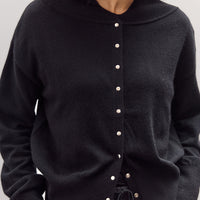 Snap Cardigan, Black