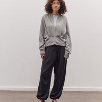 Big Hoodie Snap Cardigan, Light Grey