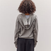 Big Hoodie Snap Cardigan, Light Grey