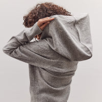 Big Hoodie Snap Cardigan, Light Grey