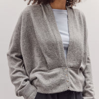 Big Hoodie Snap Cardigan, Light Grey