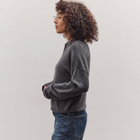 Half Neck Snap Pullover, Dark Grey
