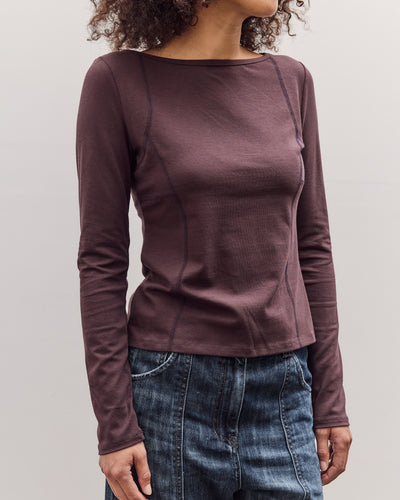 Parallel Long Sleeve T-Shirt, Brown