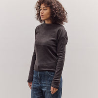 Draped Hoodie Knit Pullover, Brown