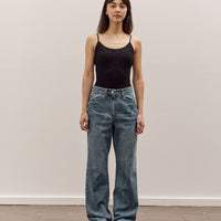 Anggae Denim Straight Pants, Blue
