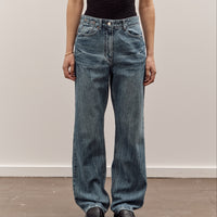 Anggae Denim Straight Pants, Blue