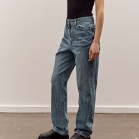 Anggae Denim Straight Pants, Blue