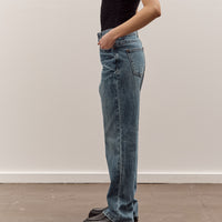 Anggae Denim Straight Pants, Blue
