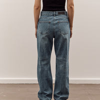Anggae Denim Straight Pants, Blue
