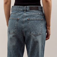 Anggae Denim Straight Pants, Blue