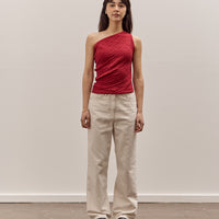 Anggae Denim Straight Pants, Ivory