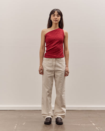 Anggae Denim Straight Pants, Ivory