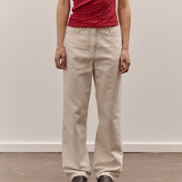 Anggae Denim Straight Pants, Ivory