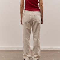 Anggae Denim Straight Pants, Ivory
