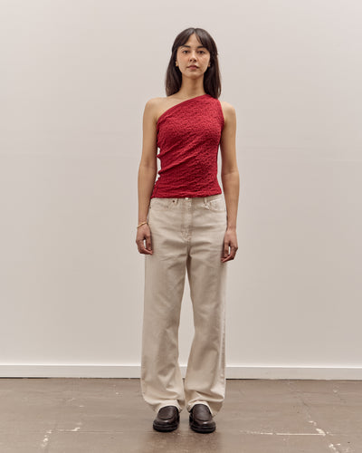 Anggae Textured Tube Top, Red