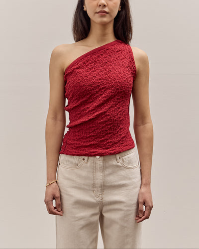 Anggae Textured Tube Top, Red