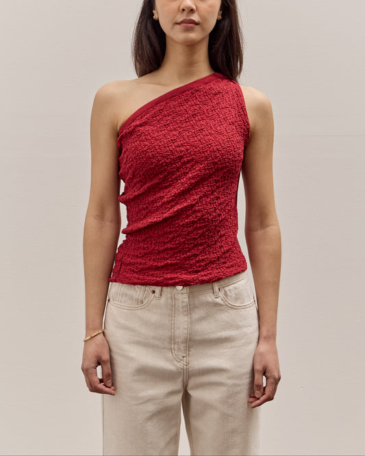 Anggae Textured Tube Top, Red
