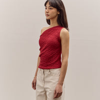 Anggae Textured Tube Top, Red