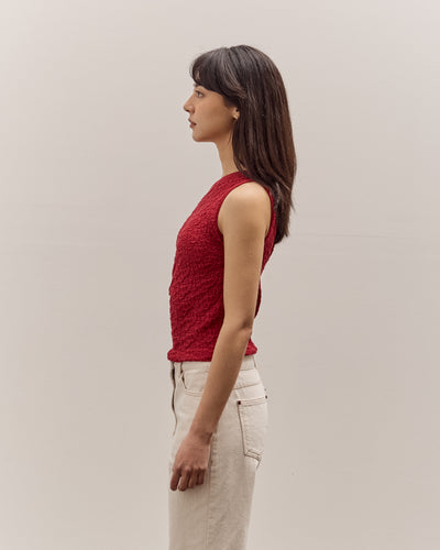 Anggae Textured Tube Top, Red