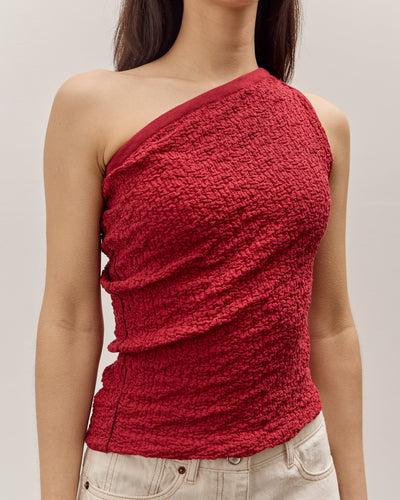 Anggae Textured Tube Top, Red