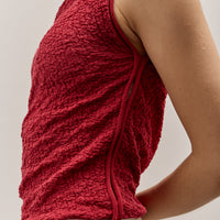 Anggae Textured Tube Top, Red