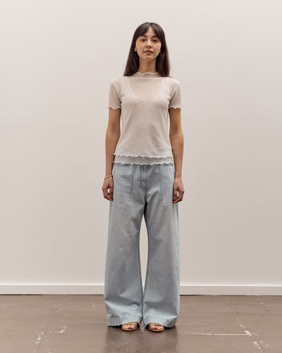 Anggae Two Layered Net T-shirt, White