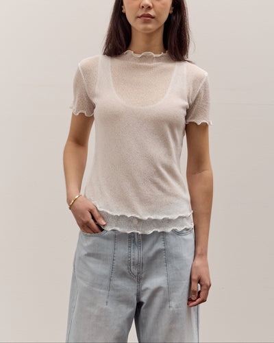 Anggae Two Layered Net T-shirt, White