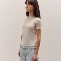 Anggae Two Layered Net T-shirt, White