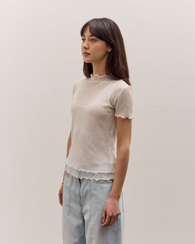 Anggae Two Layered Net T-shirt, White